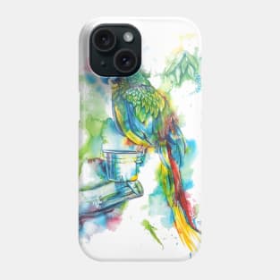 Parrot on a Bucket Phone Case