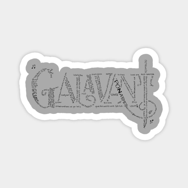 Galavant Fan Lyrics Magnet by jordanhawman