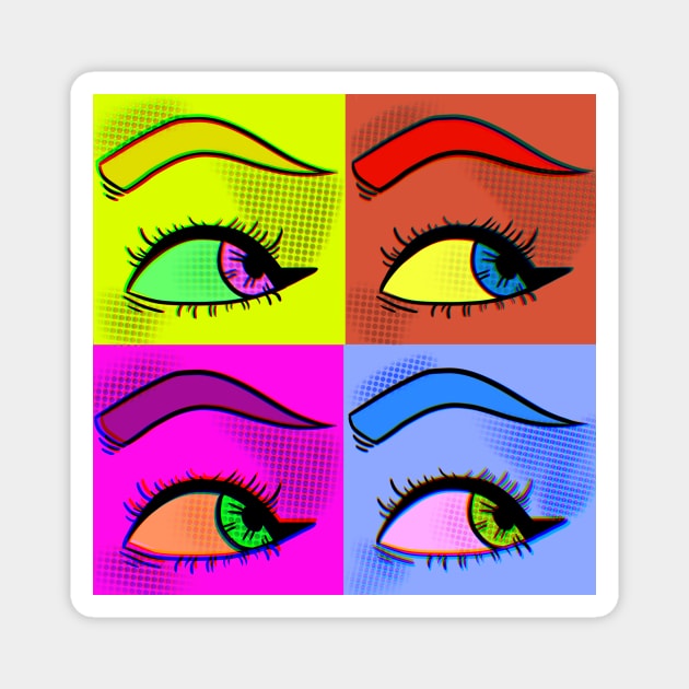 pop art eyes Magnet by kaya :}