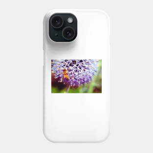Bee On Small Globe Thistle 3 Phone Case