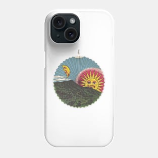 Dawn Sun Moon Mountains Changing Seasons Transformation Phone Case