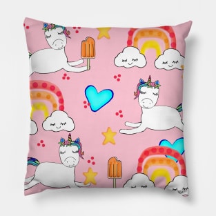 Unicorns and Rainbows Pillow