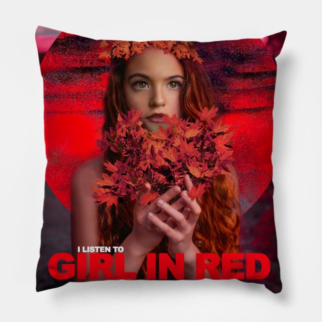 Girl in Red Pillow by Brash Ideas