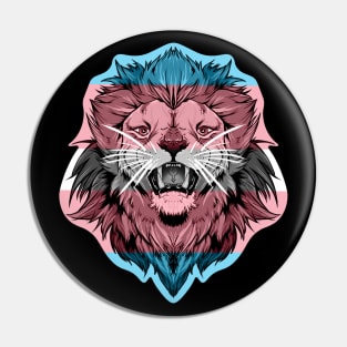 illustrated LION PRIDE series (trans pride flag) Pin