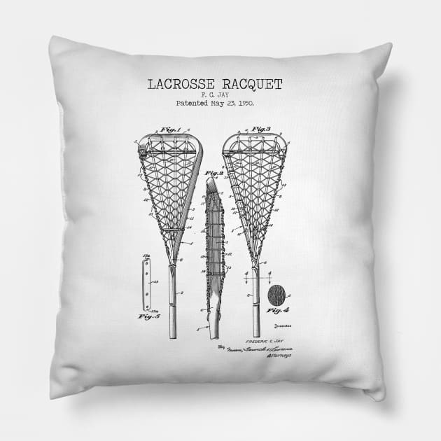 LACROSSE RACQUET Pillow by Dennson Creative