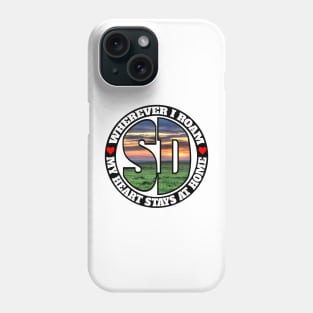 Heart Stays Home - South Dakota Phone Case