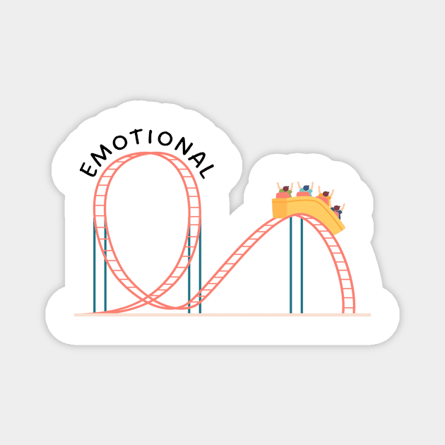 Emotional Rollercoaster Magnet by medimidoodles