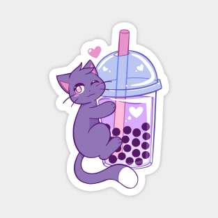 Taro Tea Kitty Magnet