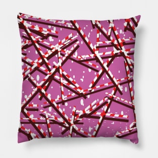 Holiday Candy Canes Pillow