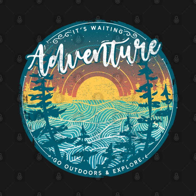 Adventure vinyl sunset by Norse Dog Studio