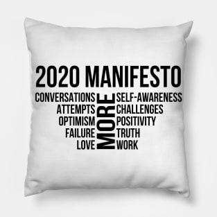 2020 Manifesto | Happy New Year 2020 Pillow