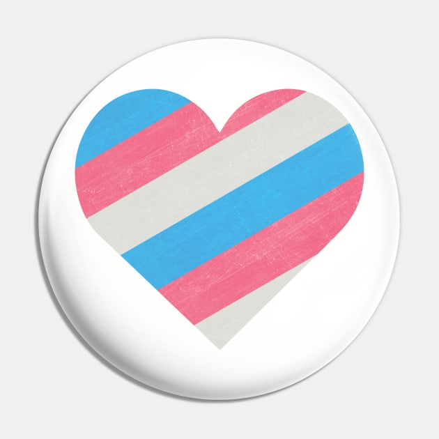 Transgender Pride Heart Pin by juniperandspruce