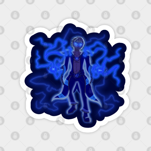 The Blue Mage (V2) Magnet by Satin-Bowerbird