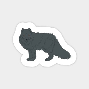 Blue Arctic Fox Magnet