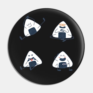 Set of funny Onigiri Pin