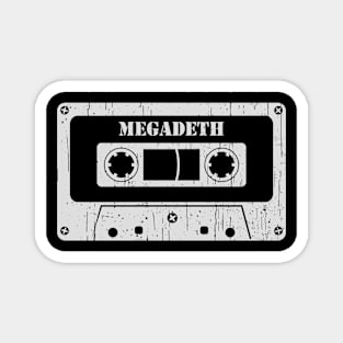 Megadeth - Vintage Cassette White Magnet