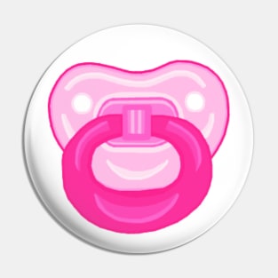 Pink Infant Baby Girl Pacifier Pin