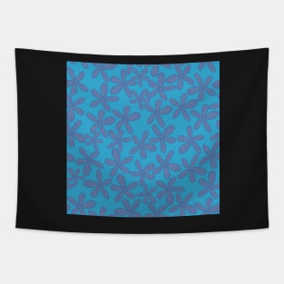 Blue and violet Floral design Tapestry