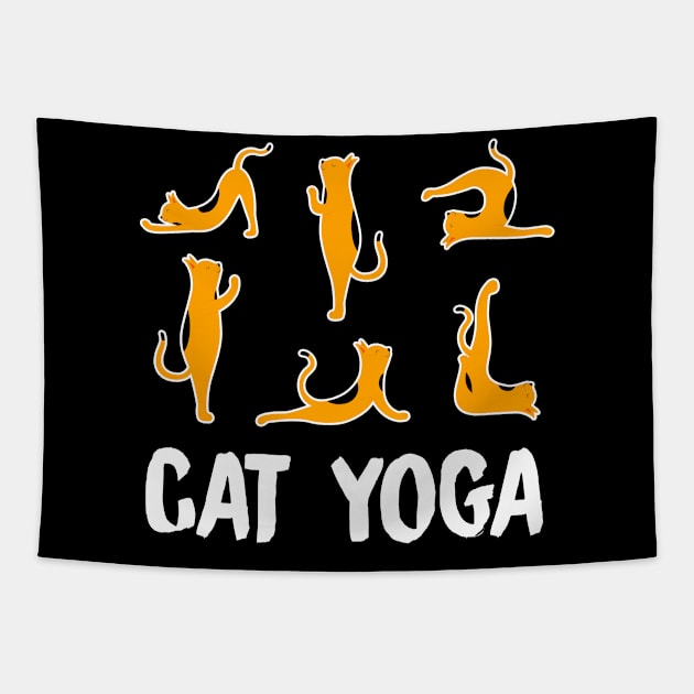 Dog yoga dont hate mediate cat yoga  namaste Tapestry by Caskara