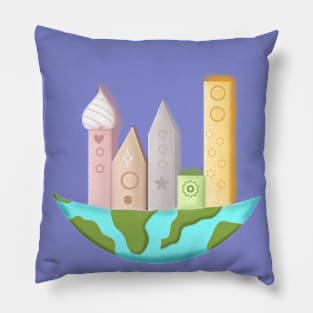 Lovely city on earth Pillow