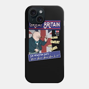 Great Britain - Olympics 2024 - Winston Churchill (dark variant) Phone Case