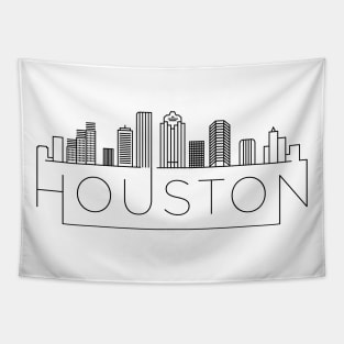 Houston Minimal Skyline Tapestry