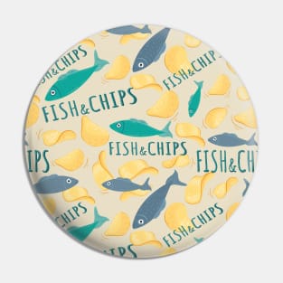 Fish And Chips pattern Pin