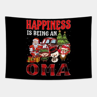 Happiness Is Being An Oma Christmas Tapestry