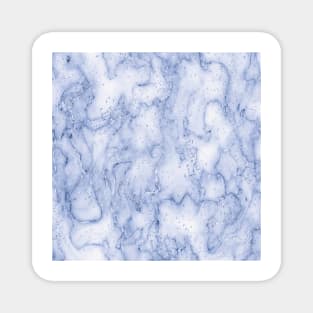 Blue Girly Trendy Golden Marble watercolor modern art abstract Magnet