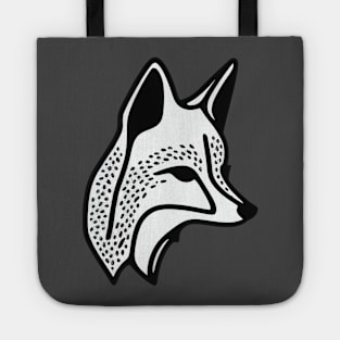 Handpoke style fox Tote