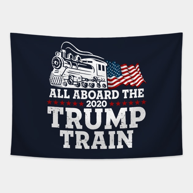 All Aboard The Trump Train 2020 Tapestry by TextTees