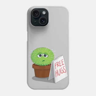 Sad Free Hugs Cactus Cute and Silly Phone Case