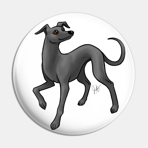 Dog - Italian Greyhound - Black Pin by Jen's Dogs Custom Gifts and Designs