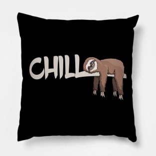 Chill Out Sloth Relaxed Chilled Slothy Vacation Pillow