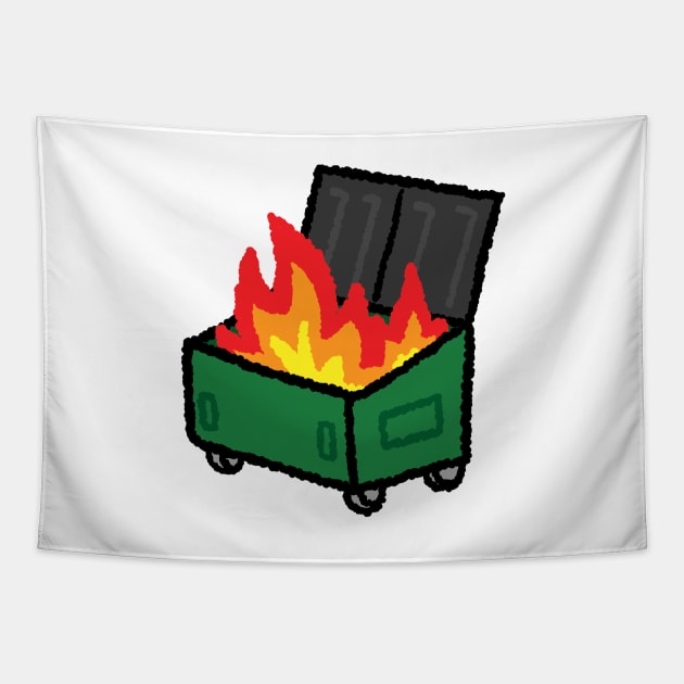 Dumpster Fire Tapestry by caravantshirts