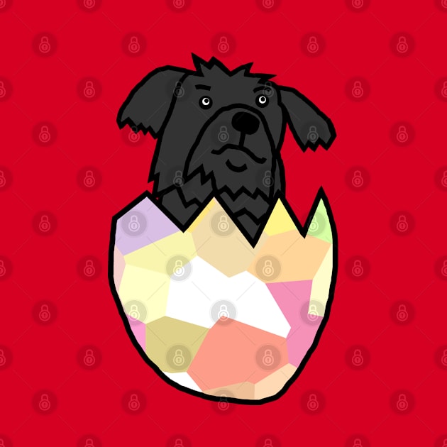 Small Puppy Hatching from Easter Egg by ellenhenryart