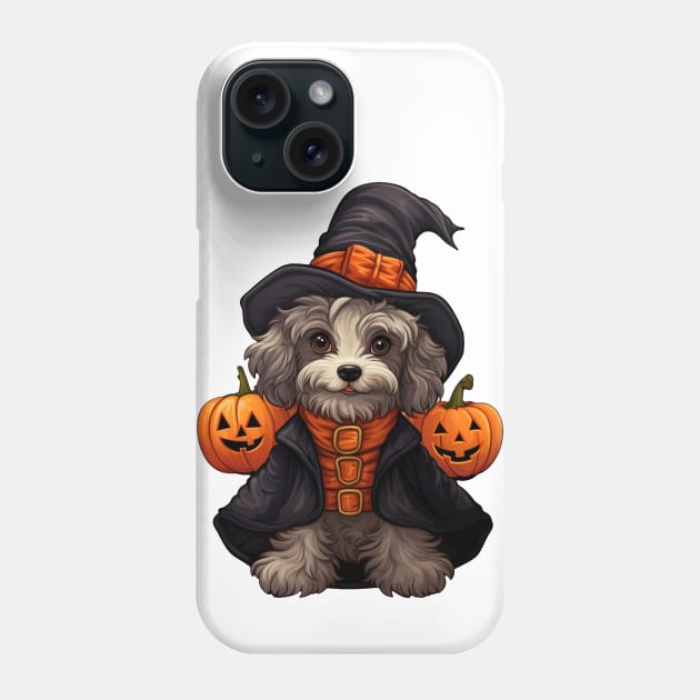 Halloween puppy Dog witch Phone Case by LaartStudio