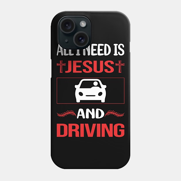 Funny Jesus Driving Driver Phone Case by Happy Life