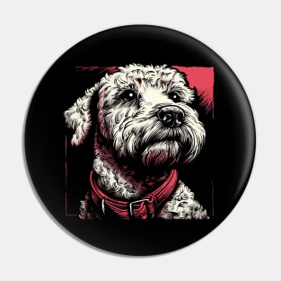 Retro Art Bedlington Terrier Dog Lover Pin
