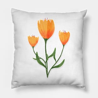 Orange Tulips Pillow