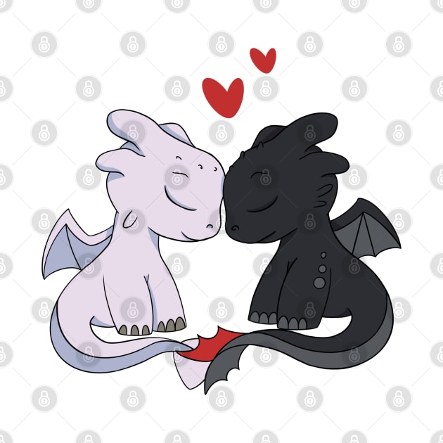 Love of dragons, Black fury & Light fury, Httyd characters, Toothless by PrimeStore