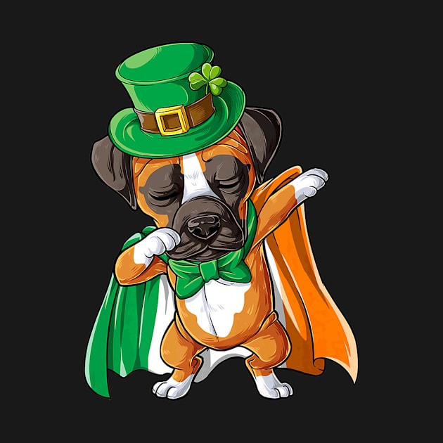 Dabbing Boxer St Patricks Day Boys Leprechaun Irish by Macy XenomorphQueen