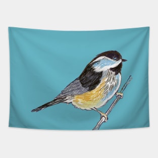 Black Capped Chickadee 1 Tapestry