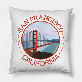 SAN FRANCISCO CALIFORNIA BADGE Pillow