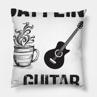 I Run On Caffeine Guitar And Cuss Words Pillow