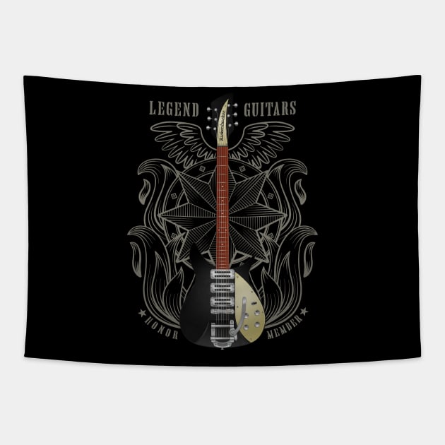 Famous electric guitar Tapestry by Pepetto