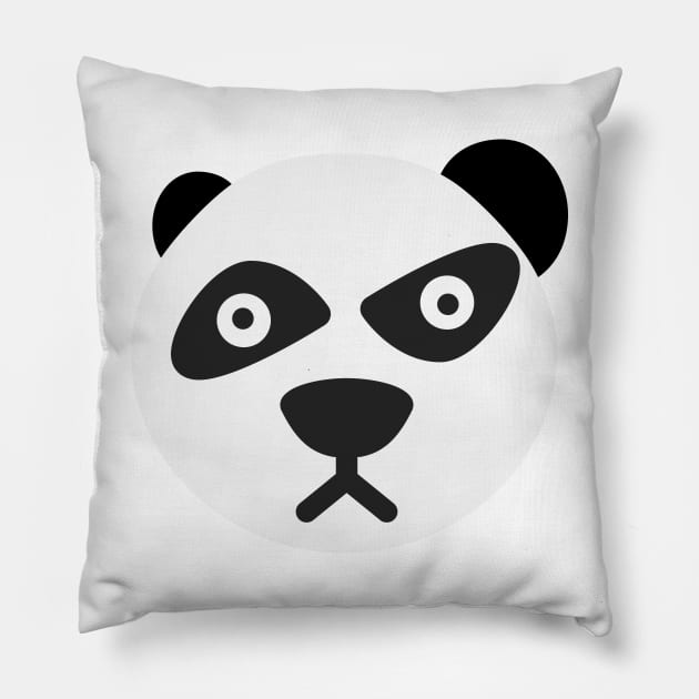 Interesting panda face, strange panda Pillow by Toozidi T Shirts