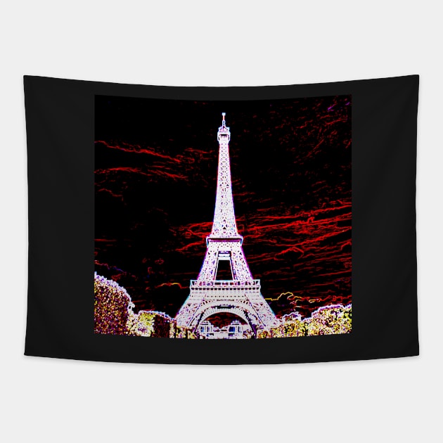 Eiffel Tower Tapestry by Mihadom