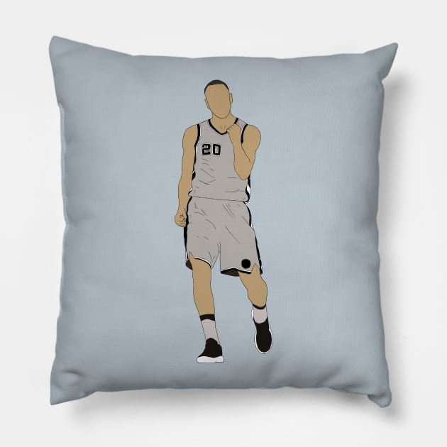 Manu Ginobili Celebration Pillow by rattraptees