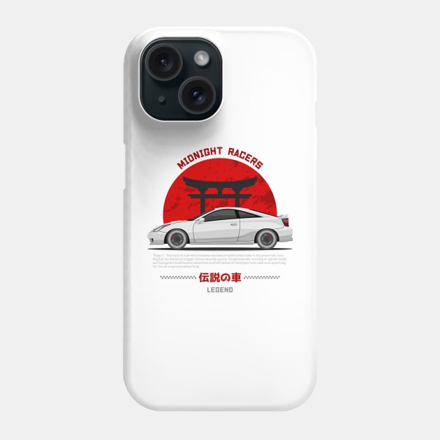 Tuner White Celica MK7 JDM Phone Case by GoldenTuners